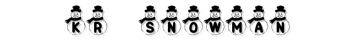 KR Snowman font
